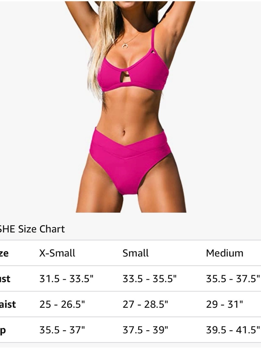 CUPSHE Size S Bikini Set for Women Two Piece Swimsuits - Picture 5 of 5